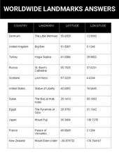 Load image into Gallery viewer, Latitude and Longitude: Landmark Worksheet - Google Maps - Roombop