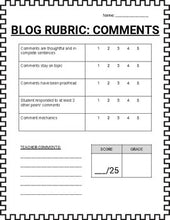Load image into Gallery viewer, Blogger - Post Rubric and Comment Rubric - Roombop