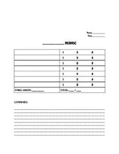 Load image into Gallery viewer, Blank Rubric Template Editable in Google Docs - Roombop
