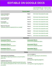 Load image into Gallery viewer, Syllabus Template (Two Different Styles) - Roombop