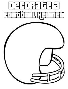 event football helmet worksheet Decorate a football helmet – Roombop