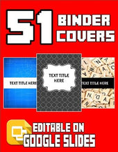 Load image into Gallery viewer, 98 Binder Covers & Labels (Editable on Google Slides) - Roombop
