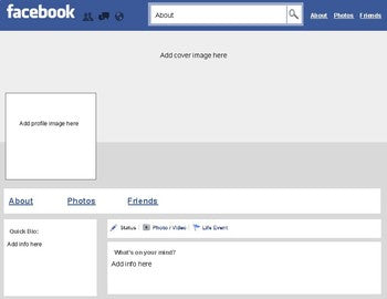blank facebook cover template