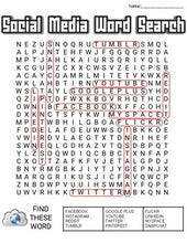 Load image into Gallery viewer, Social Media Word Search: 3 Difficulties - Roombop