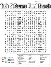 Load image into Gallery viewer, Tech Software Word Search: 3 Difficulties - Roombop