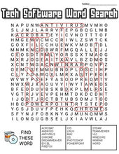 Load image into Gallery viewer, Tech Software Word Search: 3 Difficulties - Roombop