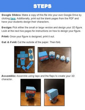 Load image into Gallery viewer, 3D Figure Activity (Editable in Google Slides) Distance Learning - Roombop