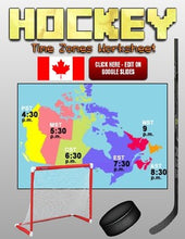 Load image into Gallery viewer, Hockey Time Zones Worksheet (Google Slides) - Roombop