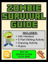 Load image into Gallery viewer, Zombie Survival Guide Assignment (Editable in Google Slides) - Roombop