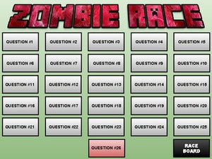 Zombie Race Review Game (Editable in Google Slides) - Roombop