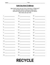 Load image into Gallery viewer, Earth Day Word Challenge - Roombop