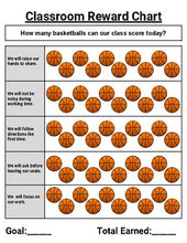 Load image into Gallery viewer, Basketball Individual & Classroom Behavior Charts (Editable on Google Slides) - Roombop