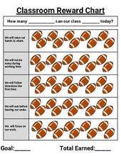 Load image into Gallery viewer, Football Individual & Classroom Behavior Chart (Editable on Google Slides) - Roombop