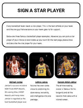 Load image into Gallery viewer, Basketball: Create a Team Project (Google Classroom) - Roombop