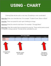 Load image into Gallery viewer, Sports Tally Chart with Automatic Graphs (Editable in Google Sheets) - Roombop