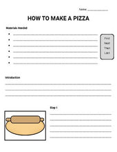 Load image into Gallery viewer, How to make a Pizza: Procedural Writing Organizers (Editable in Google Slides) - Roombop