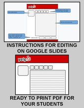 Load image into Gallery viewer, Yelp Review Template (Editable on Google Slides) - Roombop