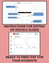 Load image into Gallery viewer, Youtube Template (Editable on Google Slides) - Roombop