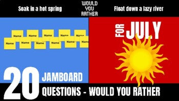 July Would You Rather JamBoard