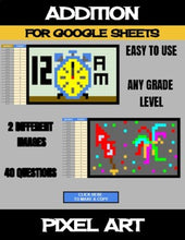Load image into Gallery viewer, New Years - Digital Pixel Art, Magic Reveal - ADDITION - Google Sheets