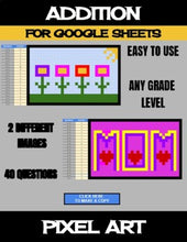Load image into Gallery viewer, Mother's Day - Digital Pixel Art, Magic Reveal - ADDITION - Google Sheets