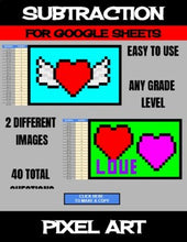 Load image into Gallery viewer, Mother's Day - Digital Pixel Art, Magic Reveal - SUBTRACTION - Google Sheets