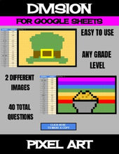 Load image into Gallery viewer, St. Patrick's Day - Digital Pixel Art, Magic Reveal - DIVISION - Google Sheets