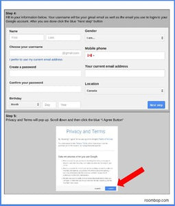 Google Accounts: Creation - Tips and Tricks - Roombop
