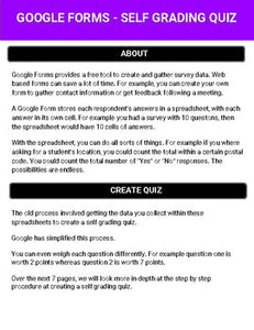 Google Forms - Self Grading Quiz Guide - Roombop