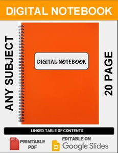 Digital Notebook For Any Subject (20 Pages - Google Slides) - Roombop