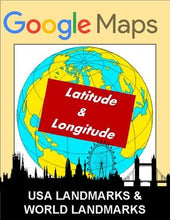 Load image into Gallery viewer, Latitude and Longitude: Landmark Worksheet - Google Maps - Roombop