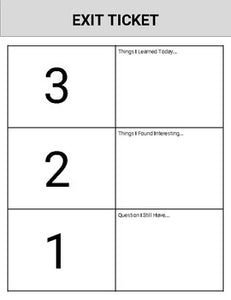 6 Digital Exit Tickets & 20 Printable Exit Tickets - Roombop