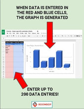 Load image into Gallery viewer, Google Sheets - Data Log with Automatic Graphs - Roombop
