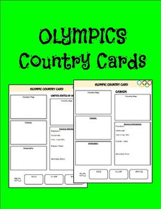 Olympic Country Cards - Roombop