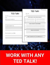 Load image into Gallery viewer, Digital/Printable TED Talk Worksheets (Editable in Google Slides) - Roombop