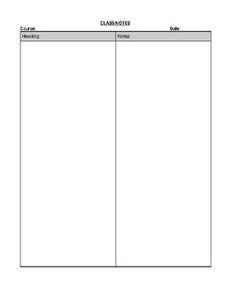 Class Notes for Students Template (Editable in Google Docs) - Roombop