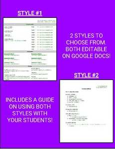 Syllabus Template (Two Different Styles) - Roombop