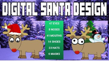 Digital Reindeer Design | Christmas Activity - Roombop