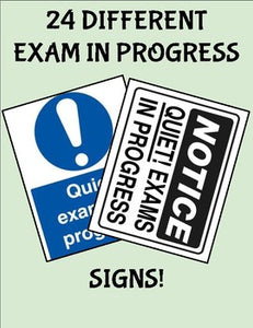 53 Test/Exam in progress Signs - Roombop