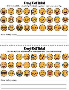 Emoji Exit Tickets - Roombop