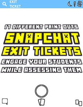 Load image into Gallery viewer, Snapchat Exit Tickets - Roombop