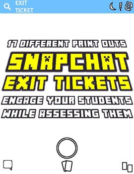 Snapchat Exit Tickets - Roombop