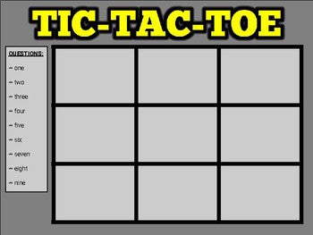 Tic Tac Toe Review (Google Slides Game Template)