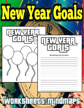 New Year Goals - Worksheets/Mind Maps - Roombop