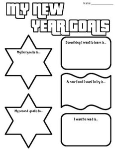 New Year Goals - Worksheets/Mind Maps - Roombop