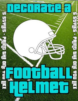 decorate a football helmet Decorate a football helmet