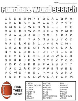 Football Word Search: 3 Difficulties – Roombop