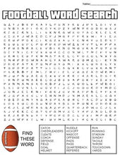 Load image into Gallery viewer, Football Word Search: 3 Difficulties - Roombop