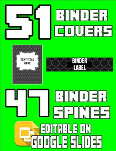 98 Binder Covers & Labels (Editable on Google Slides) - Roombop