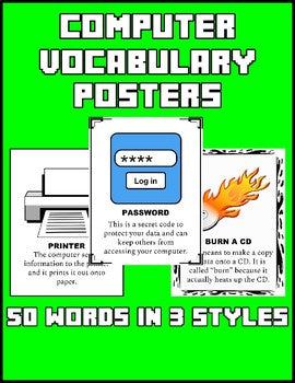 Computer Vocabulary Posters - Roombop